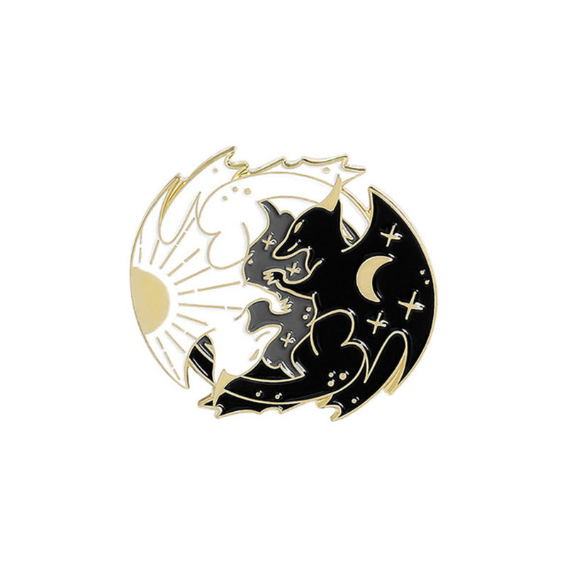 Embracing Gossip Illustration Creative Brooch Small Animal Badge