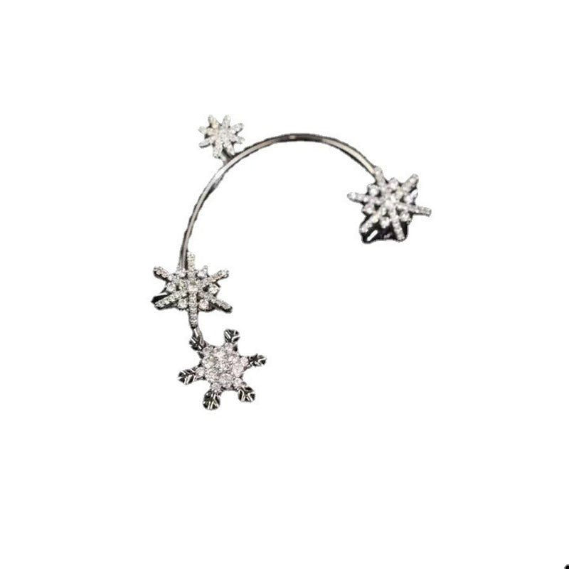 Women's Diamond All-match Snowflake Ear Hook