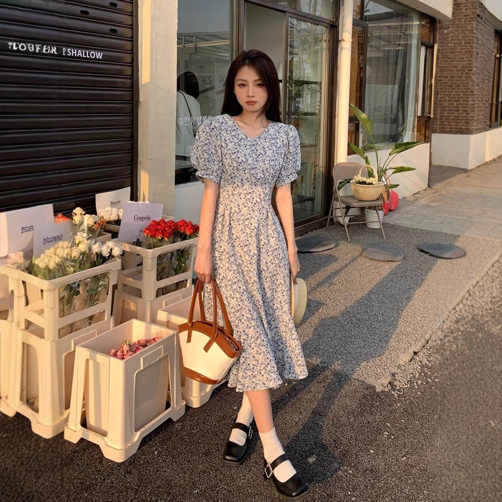 French Sweet Gentle Elegance Retro Long Dress