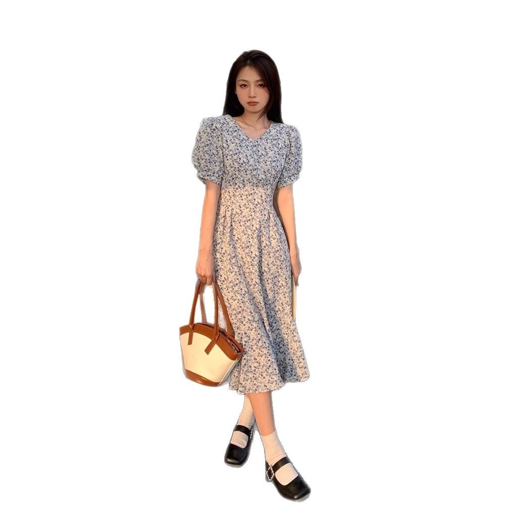 French Sweet Gentle Elegance Retro Long Dress