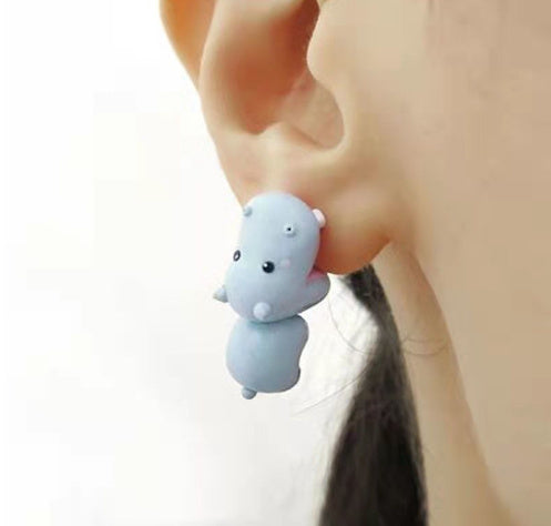 Fashion Creative Small Animal Dinosaur Earrings