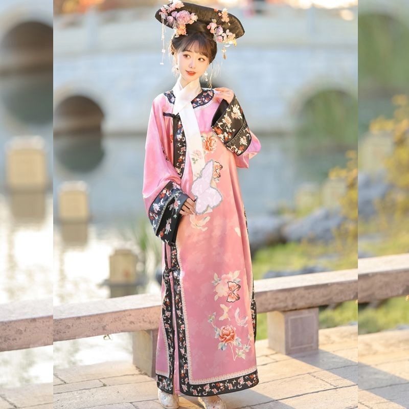 Auspicious Ruyi Qing Dynasty Plaid Clothing New Chinese Court Style Hanfu