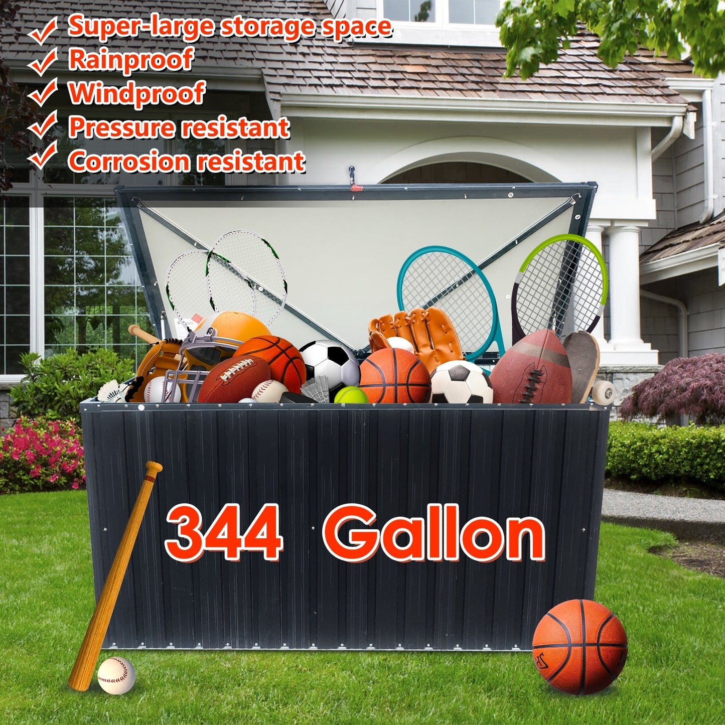 Metal Storage Box Store Large Out Door Use