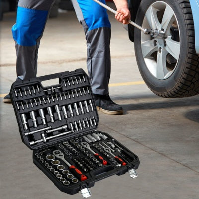 Ool Set Socket And Ratchet Wrench Toolbox, 171pcs Set 216pcsTool Box, Universal Home Car Repair Tool Set For Men And, Perfect For Homeowners, DIY Enthusiasts, And Mechanics