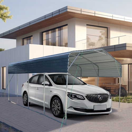 Metal Carport 11x19 FT Heavy Duty With Galvanized Steel Roof