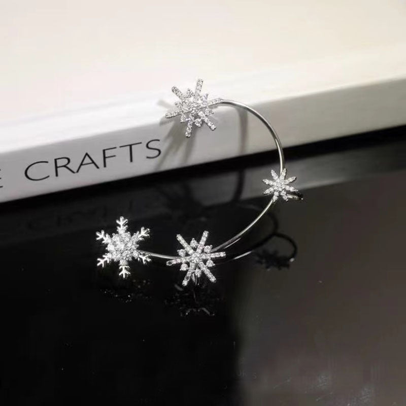 Women's Diamond All-match Snowflake Ear Hook