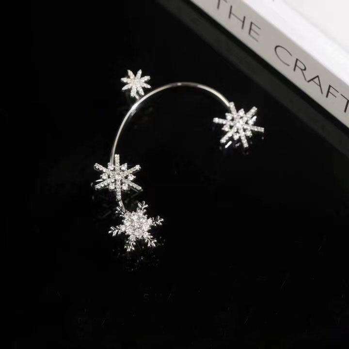 Women's Diamond All-match Snowflake Ear Hook