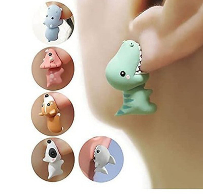 Fashion Creative Small Animal Dinosaur Earrings