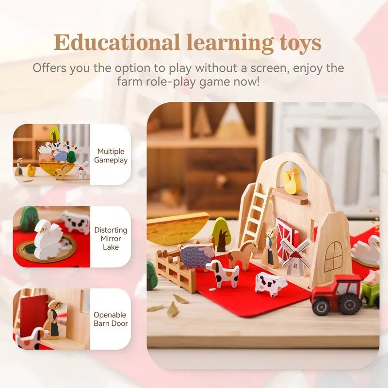 Children's Early Education Perception Animal Barn Toys