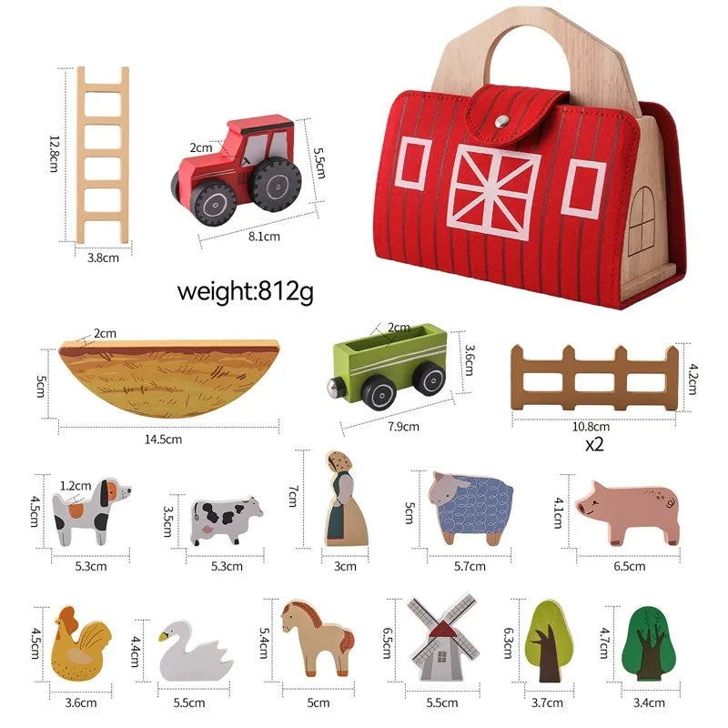 Children's Early Education Perception Animal Barn Toys