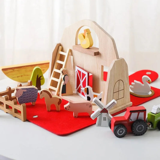 Children's Early Education Perception Animal Barn Toys