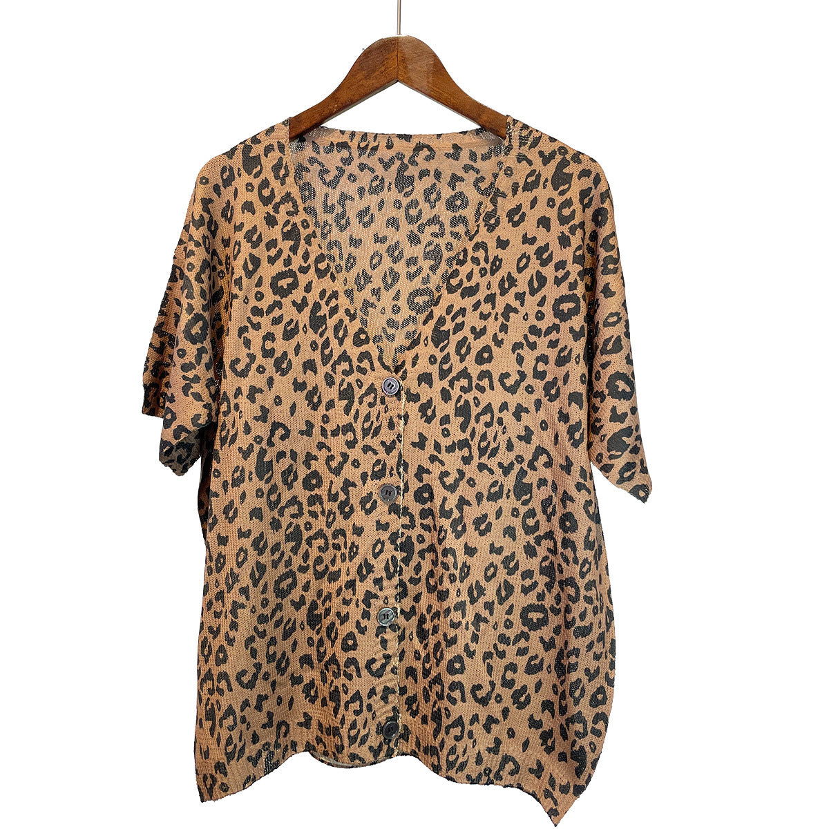 Loose Leopard Print Casual Women's Top