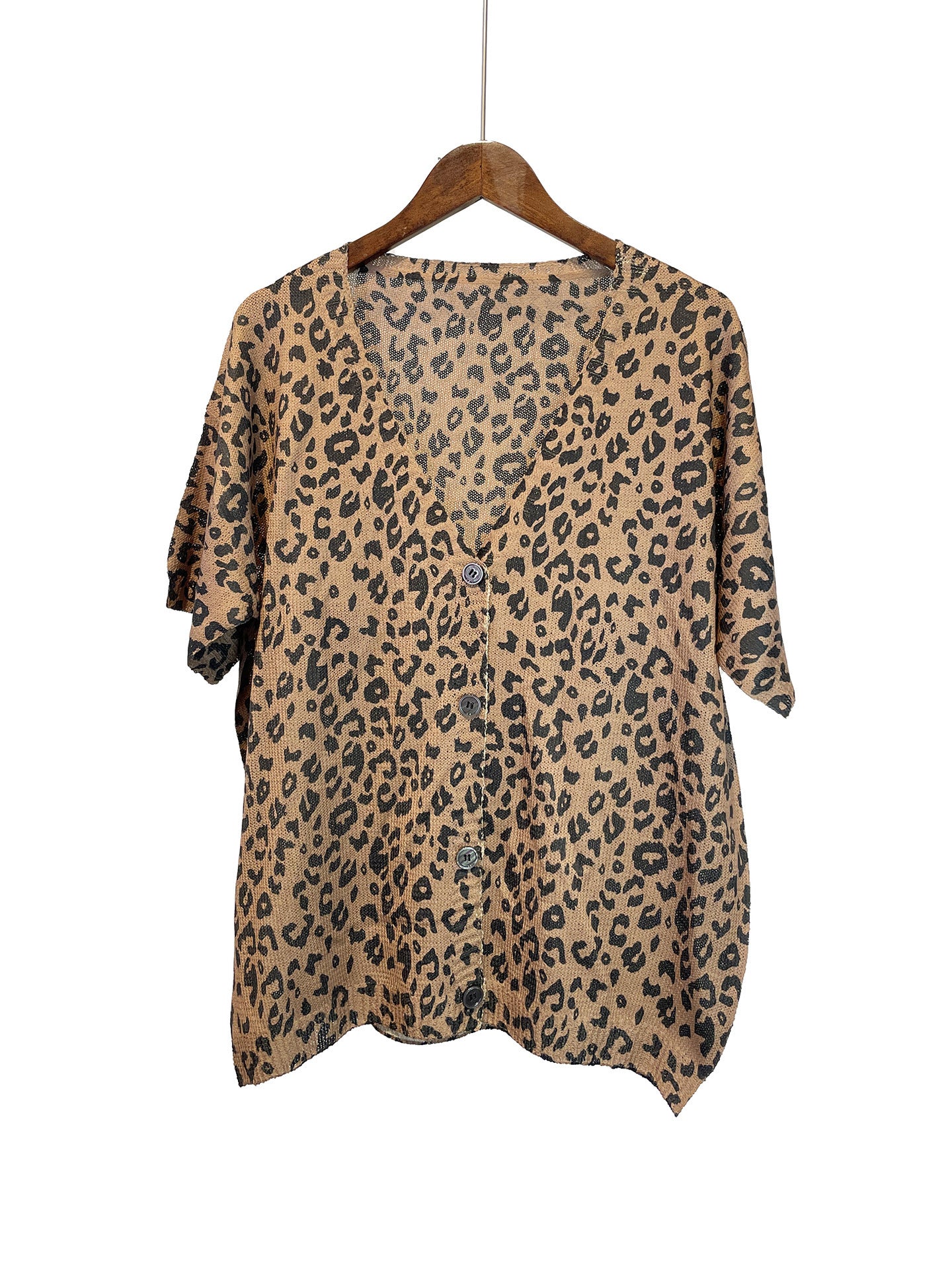 Loose Leopard Print Casual Women's Top