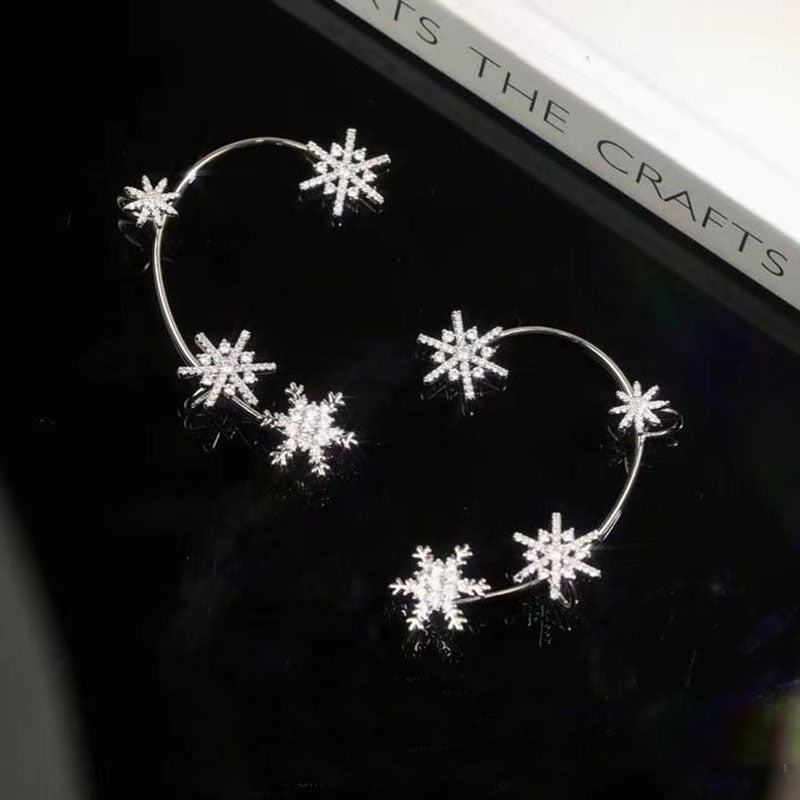 Women's Diamond All-match Snowflake Ear Hook