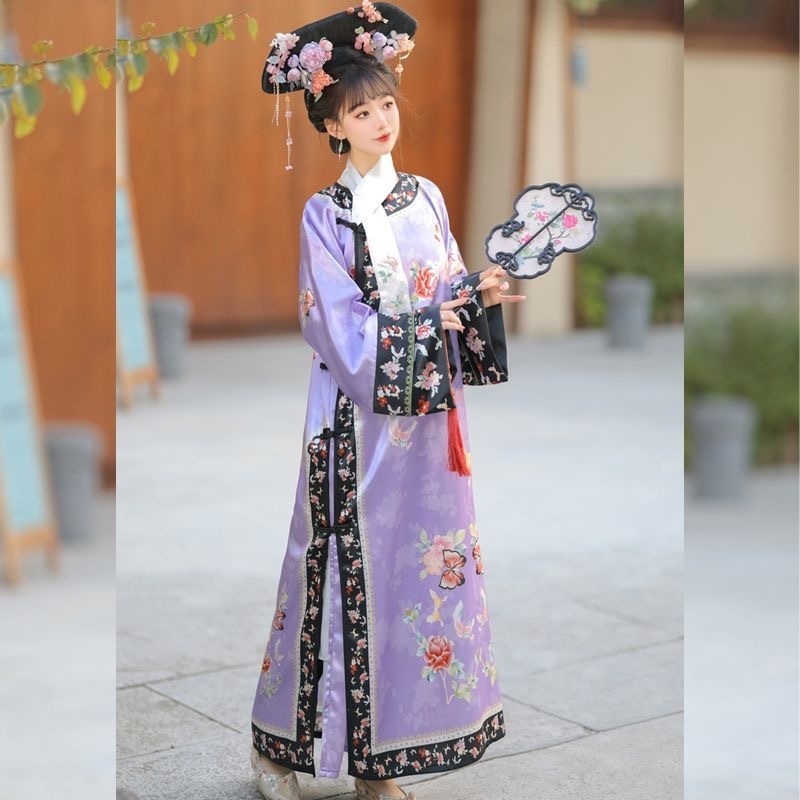 Auspicious Ruyi Qing Dynasty Plaid Clothing New Chinese Court Style Hanfu