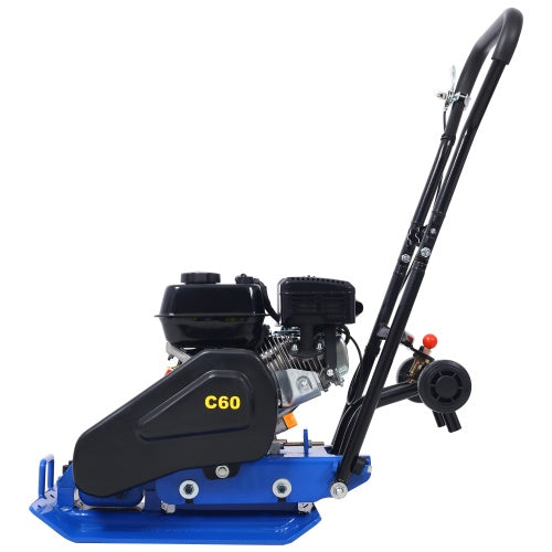 212cc 6.5HP 5600VPM Gas Vibration Compaction Force 20 X 14 Inch Plate Compactor Built-in Wheel,EPA Compliant