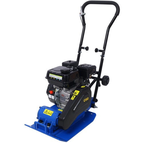 212cc 6.5HP 5600VPM Gas Vibration Compaction Force 20 X 14 Inch Plate Compactor Built-in Wheel,EPA Compliant