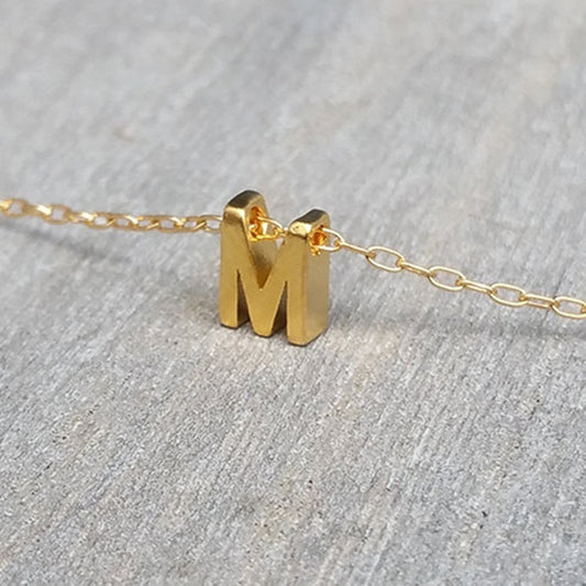 26 English Alphabet Perforated Necklace Hanging Clavicle Chain